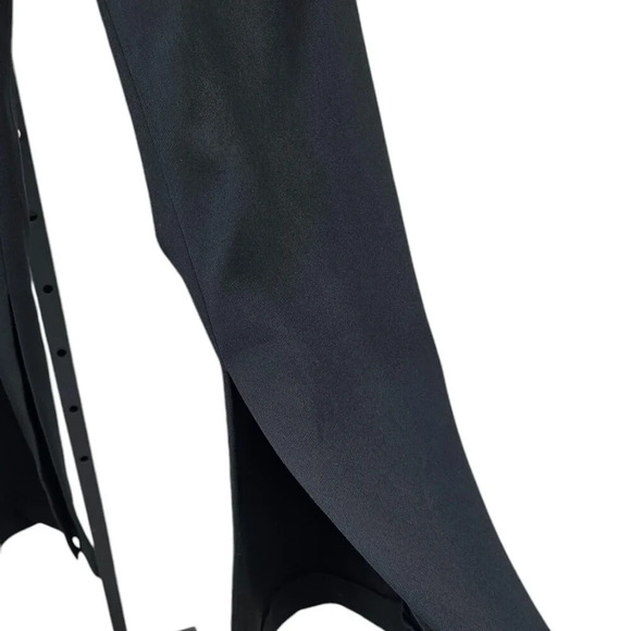 Roland Mouret Womens High Waist Side Stripe Slit Bottom Pants Size 12 Black Blue - Picture 8 of 14